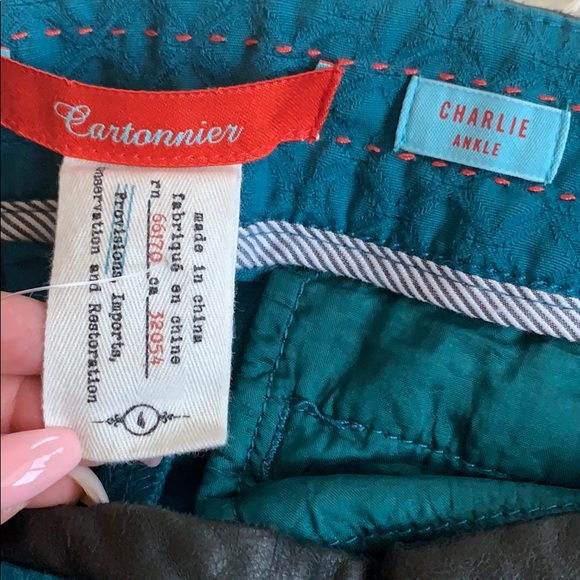 • Anthropologie Charlie Textured Ankle Trousers • - Picture 6 of 8